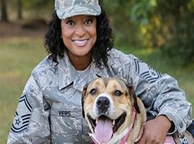 Soldier and her Dog