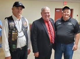 Mike Clark, U.S. Representative Jim Baird & Don Hawkins at the Rolling Thunder luncheon.