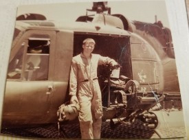 Don Hawkins with VMO-6 UH-1 Gunner